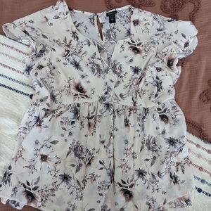 Torrid CrissCross Floral Blouse